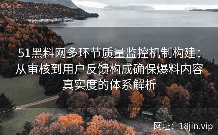 51黑料网多环节质量监控机制构建：从审核到用户反馈构成确保爆料内容真实度的体系解析