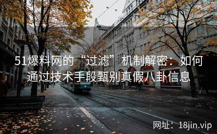51爆料网的“过滤”机制解密：如何通过技术手段甄别真假八卦信息